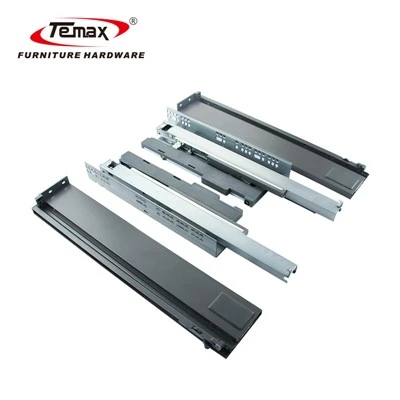 Temax ýttu til að opna skúffu renna mjúk lokandi málmbox